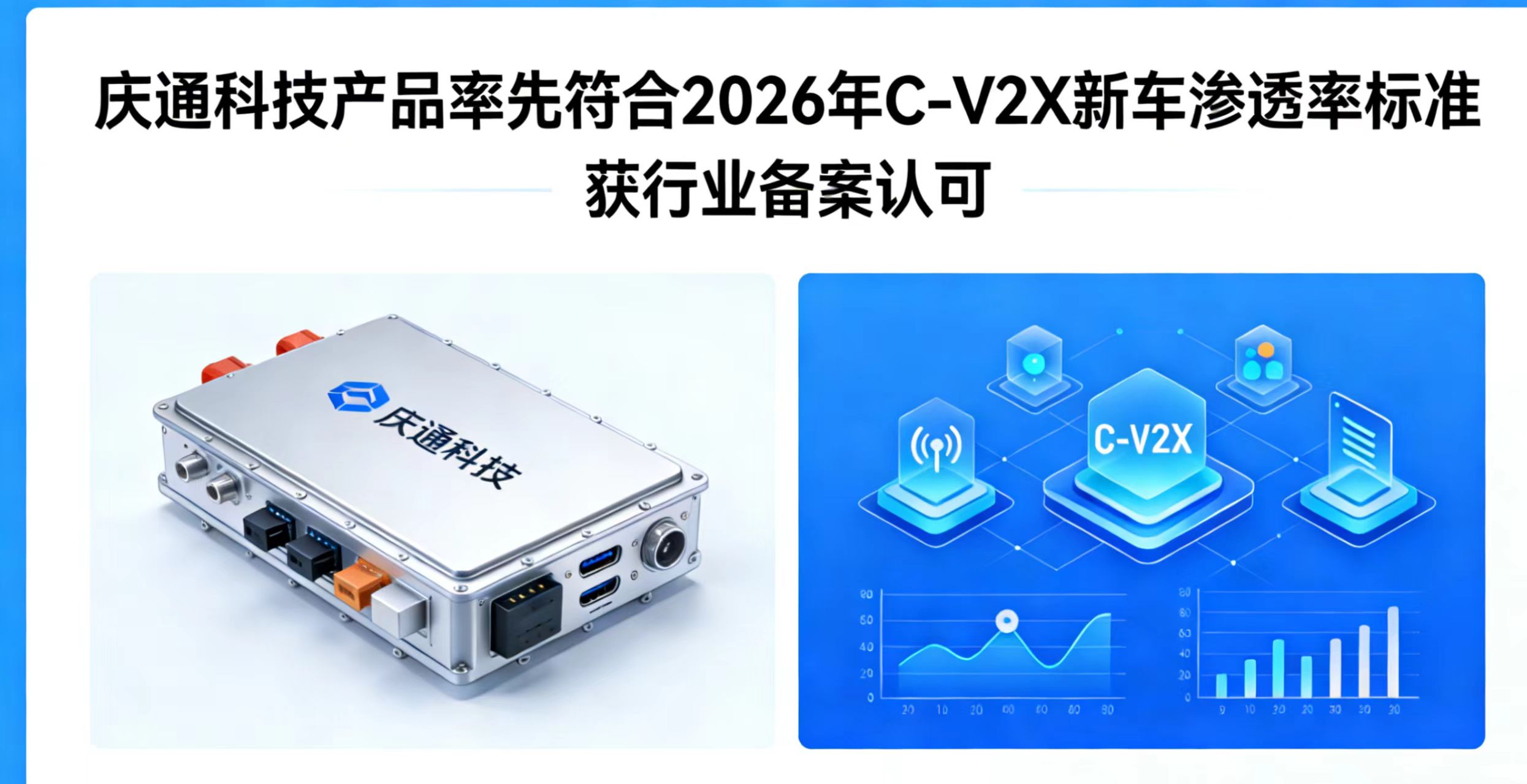 政策适配！庆通科技产品率先符合2026年C-V2X新车渗透率标准，获行业备案认可